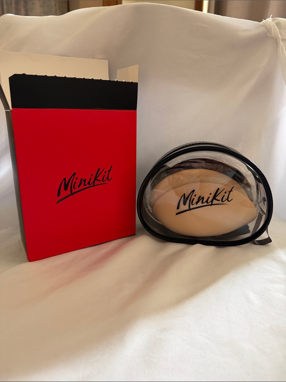 Nude /Black Push up Adhesive Bra Inserts with Clear Travel Pouch